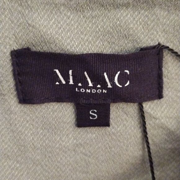 MAAC London "Tibi" Open Snap-Front Cardigan Vest, White/Green, Size Smal… - Picture 7 of 10